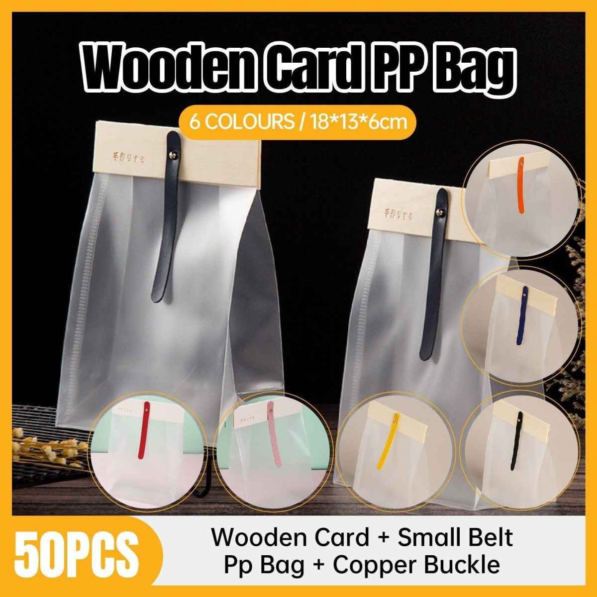 50pcs Transparent Snack Bags Biscuit Candy Bags Resealable Food Packaging - Blue