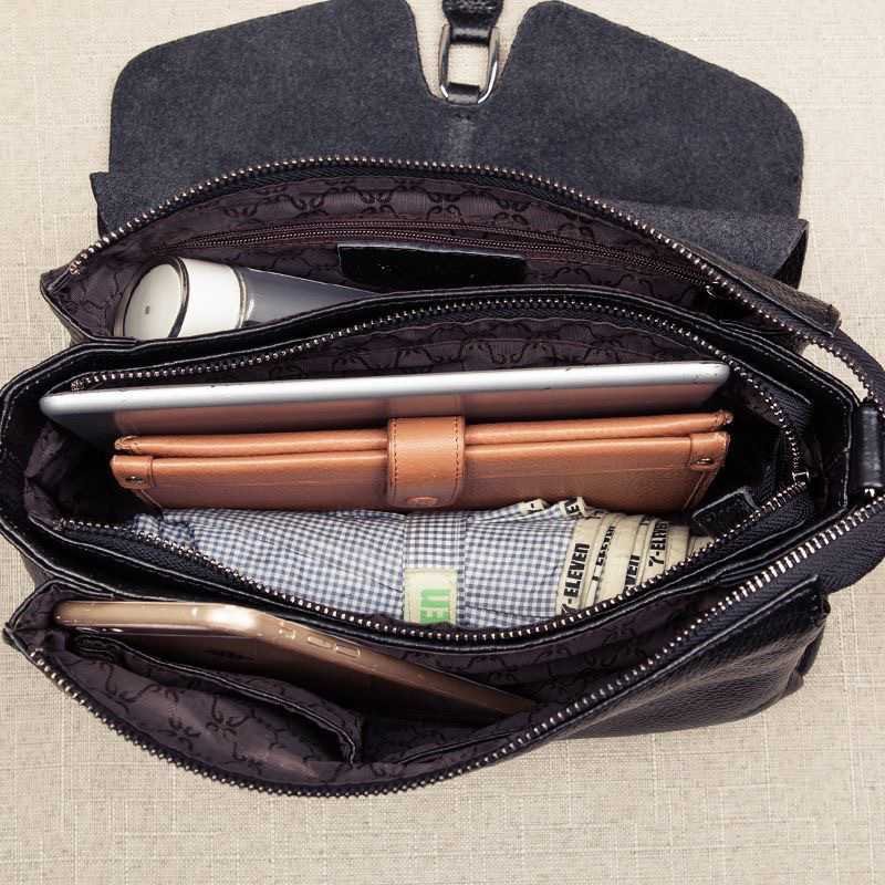 Genuine Leather Women's Crossbody Bag with Soft Cowhide Finish