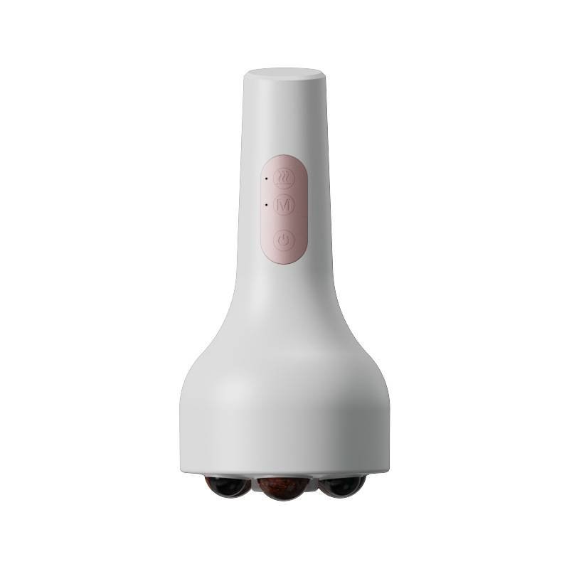 Rechargeable Smokeless Moxibustion & Massage Device with Hot Compress & Red Light Therapy(white)