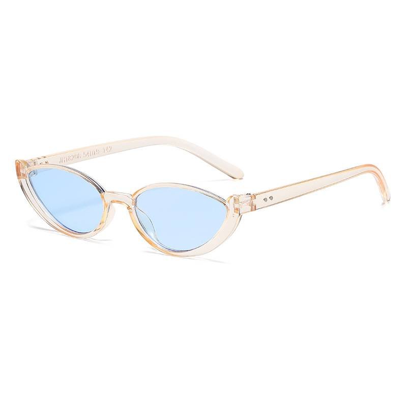 Milk Tea Leaves 2PCS Fashionable Cat-Eye Sunglasses for Women - Retro INS Style UV Protection Shades