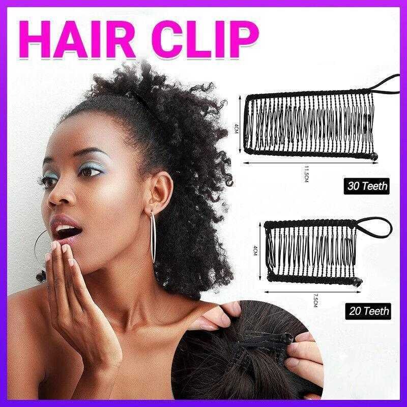 Vintage Banana Hair Clip Christmas Hair Claw Accessory Stretchable Banana Comb - 20 Teeth