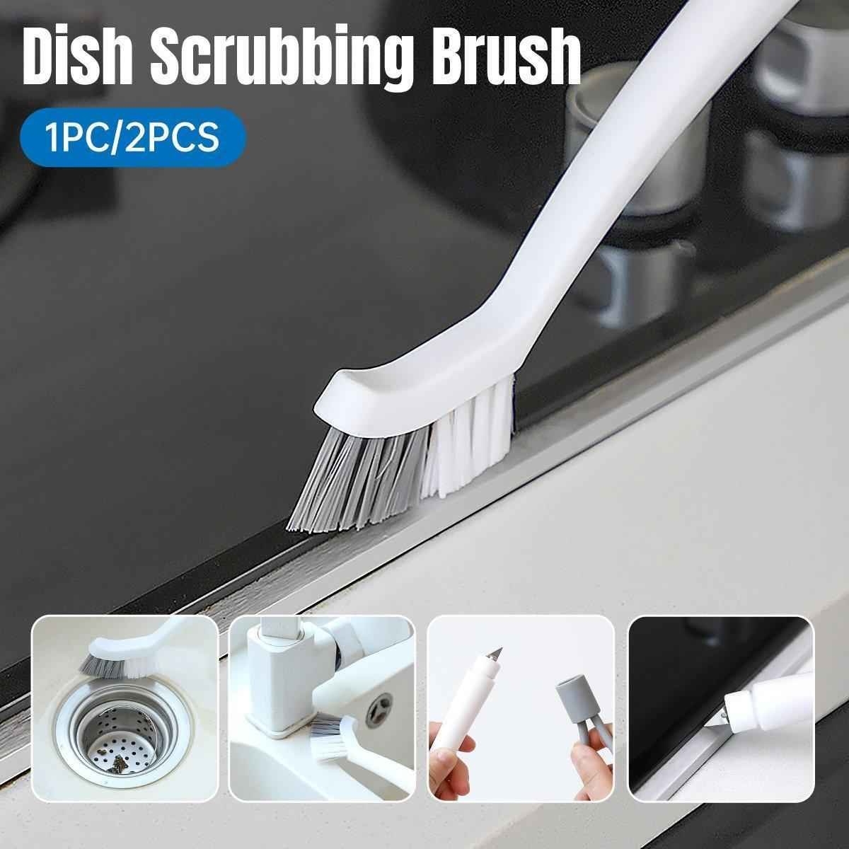 1/2pcs Small Brush for Bathroom Tile Wall Floor Gap Corner Seam Cleaning Tool - 1PC