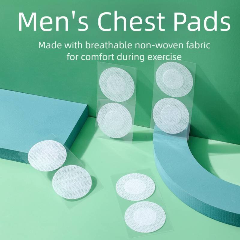 Men's White Invisible Chest Sticker (3.5cm) - TPU Anti-Scratch Sports Style