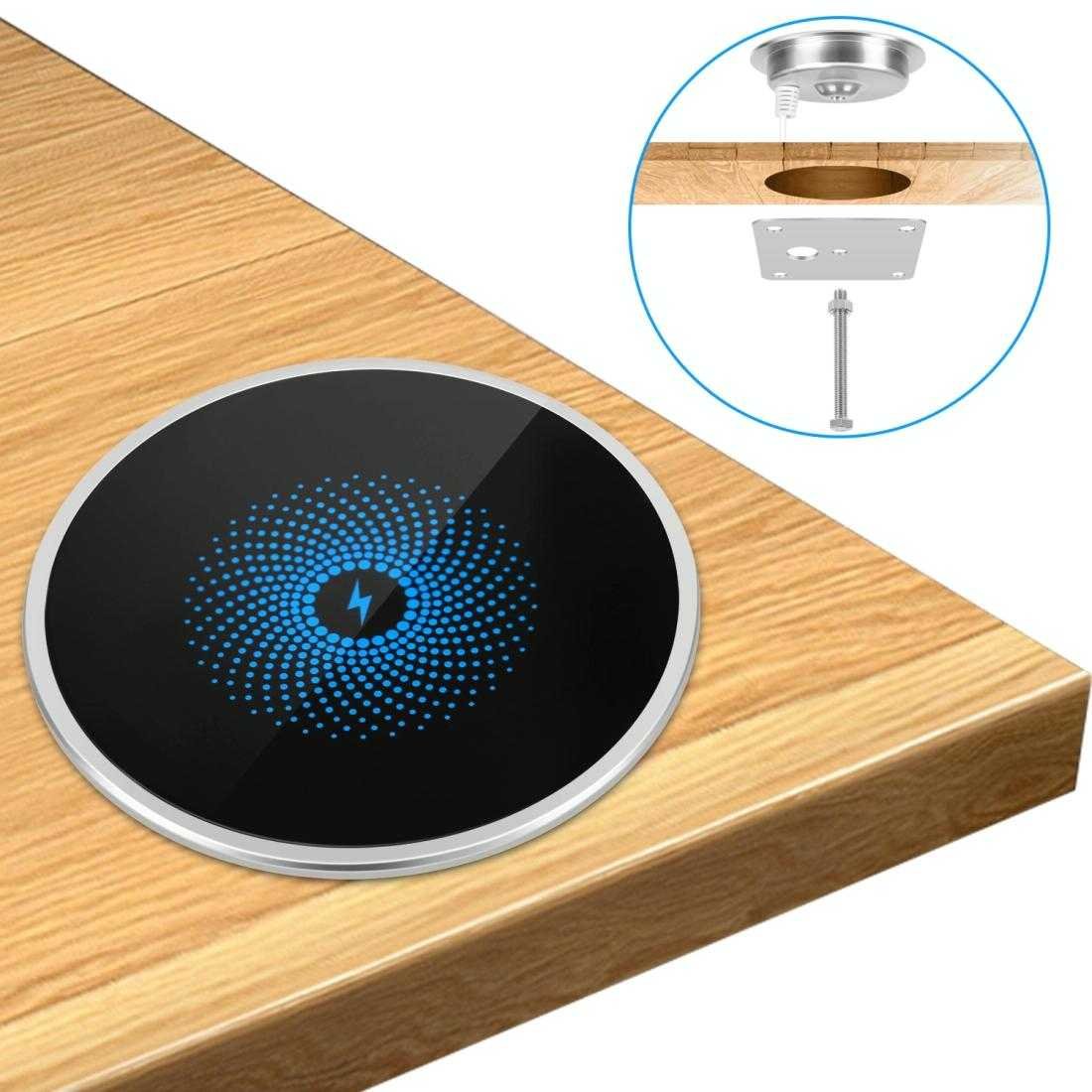 15W Ultra Thin Desktop Wireless Charger Embedded