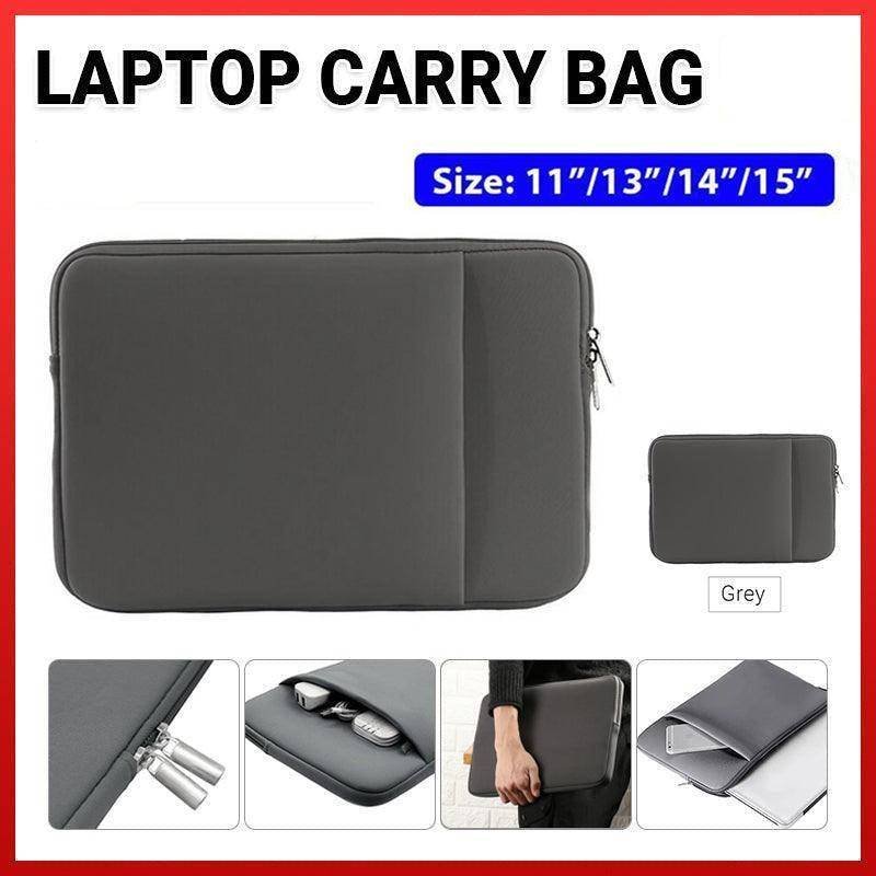 Grey Laptop Macbook Notebook Sleeve Bag Travel Carry Case Cover For 11 13 14 15 Inch Lap Top - 14Inch