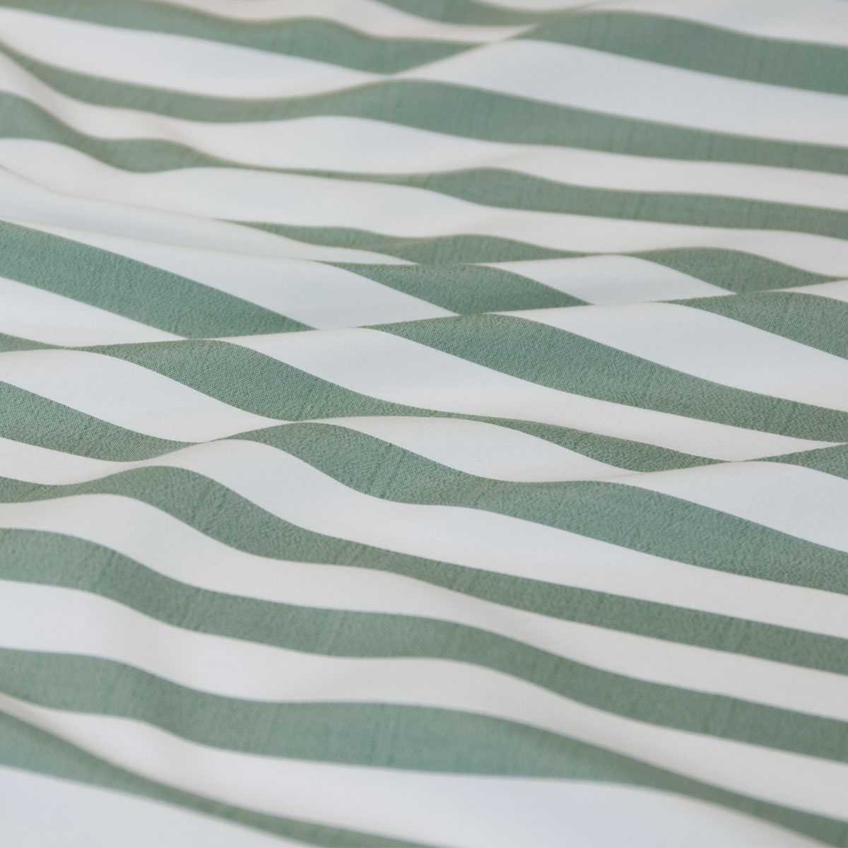 Ardor Frankie Sage Stripe Yarn Dyed Reversible Quilt Cover Set Queen