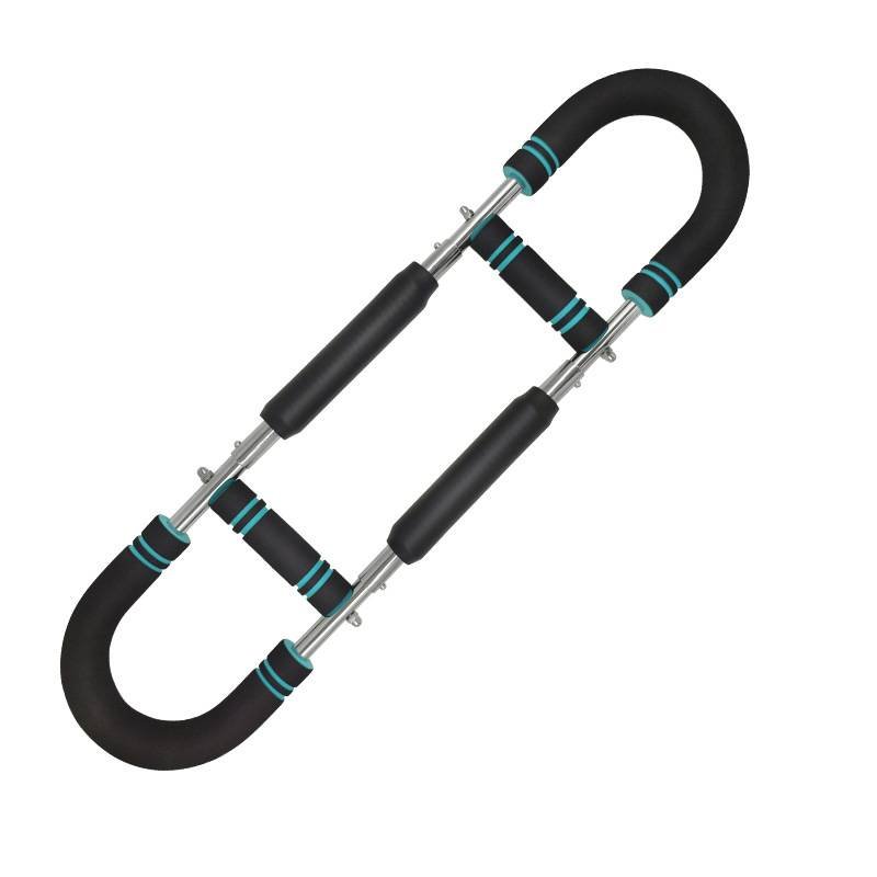 Blue Black Adjustable U-Shaped Arm Exerciser - For Home Fitness Strength Training (30kg)