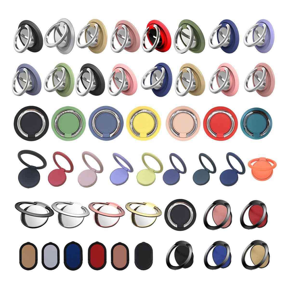 Iring Phone Ring Finger Holder Stand Car Mount Hook For Iphone Ipad Mobile Grip - F- Silver