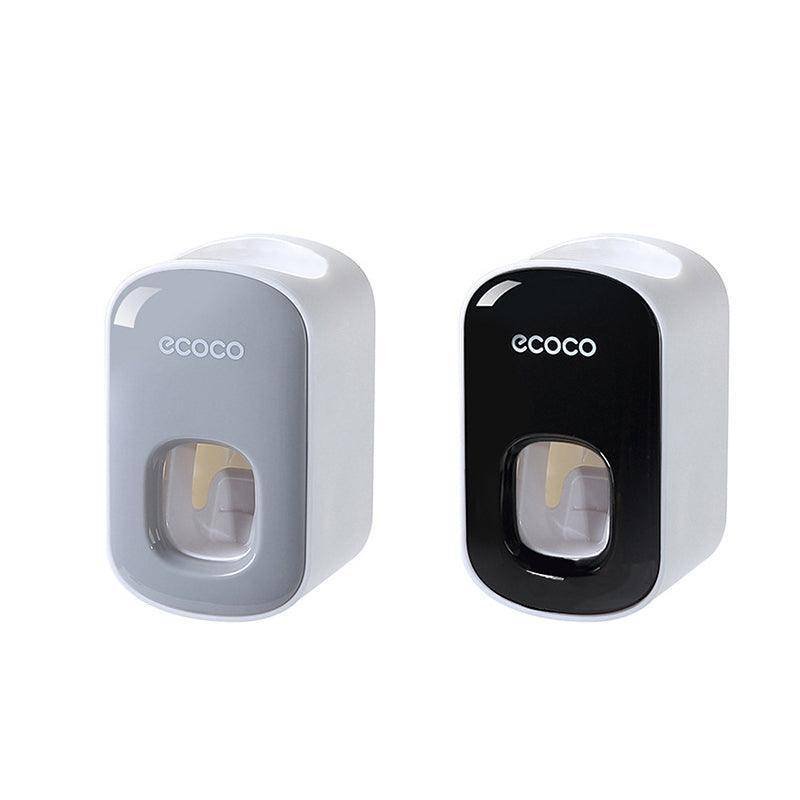 Ecoco Wall Mount Auto Ands Free Toothpaste Dispenser Automatic Toothpaste Squeez - Black