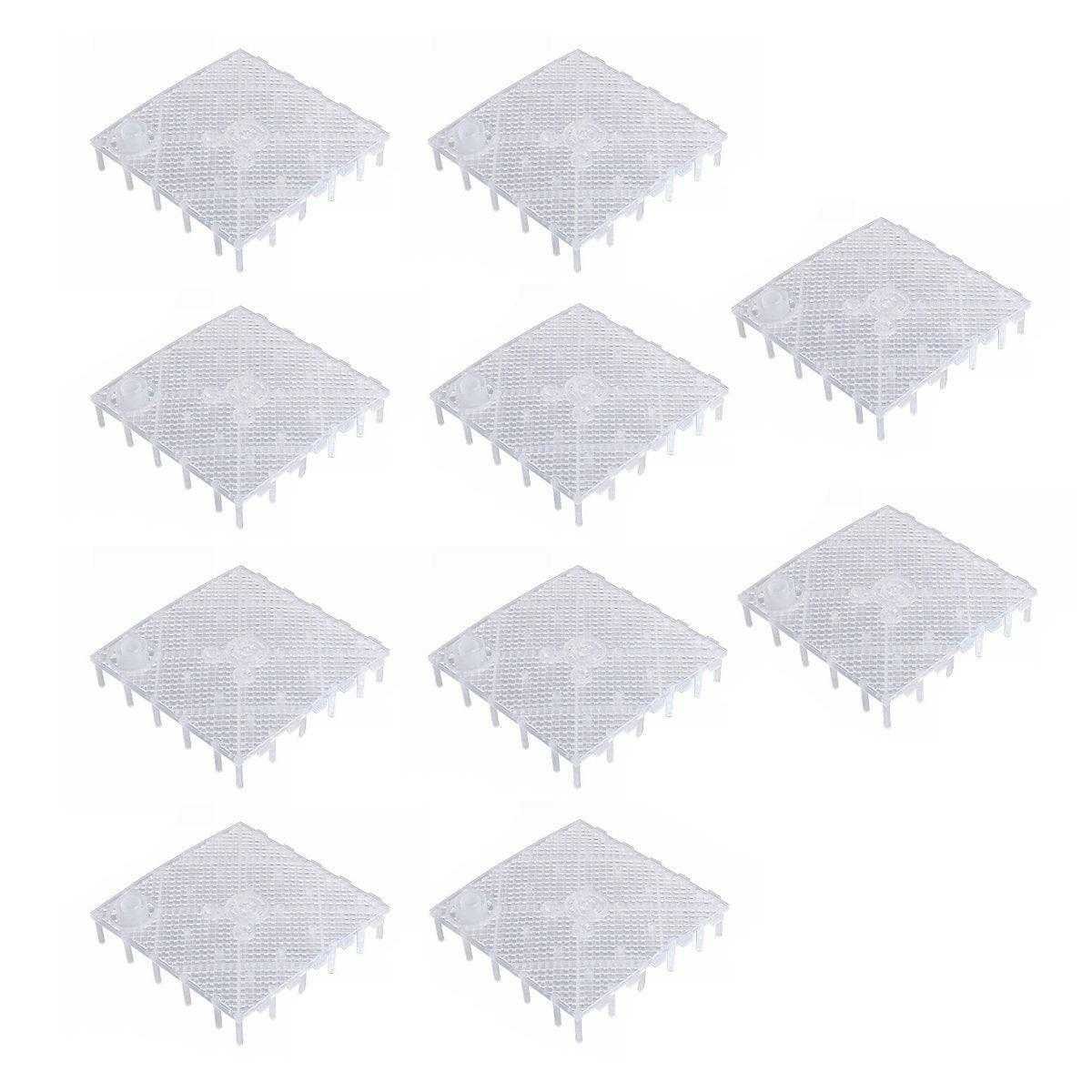 Fish Tank Aquarium Under Gravel Filter System Safe Filtration Plate Board Kit - Black-10PCS