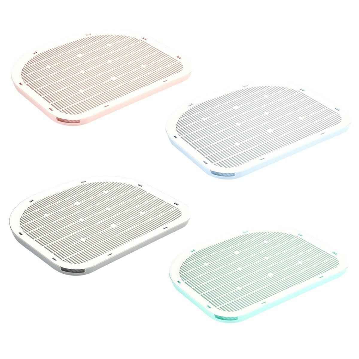 Anti Spill Cat Litter Mat Double Layer Pet Toilet Mat for Litter Box - Blue