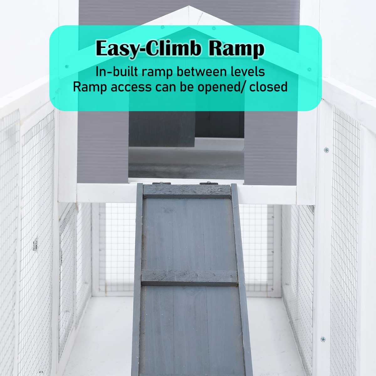 Rabbit Hutch Chicken Coop 147cm 2 Storey Pet Cage Run GRACIE