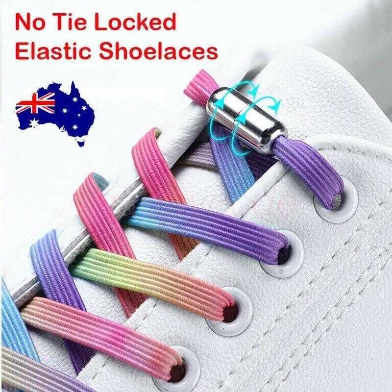 No Tie Locked Elastic Shoelace Shoe Lace Lazy Laces Sneakers Sports - NO.9 Snake Print