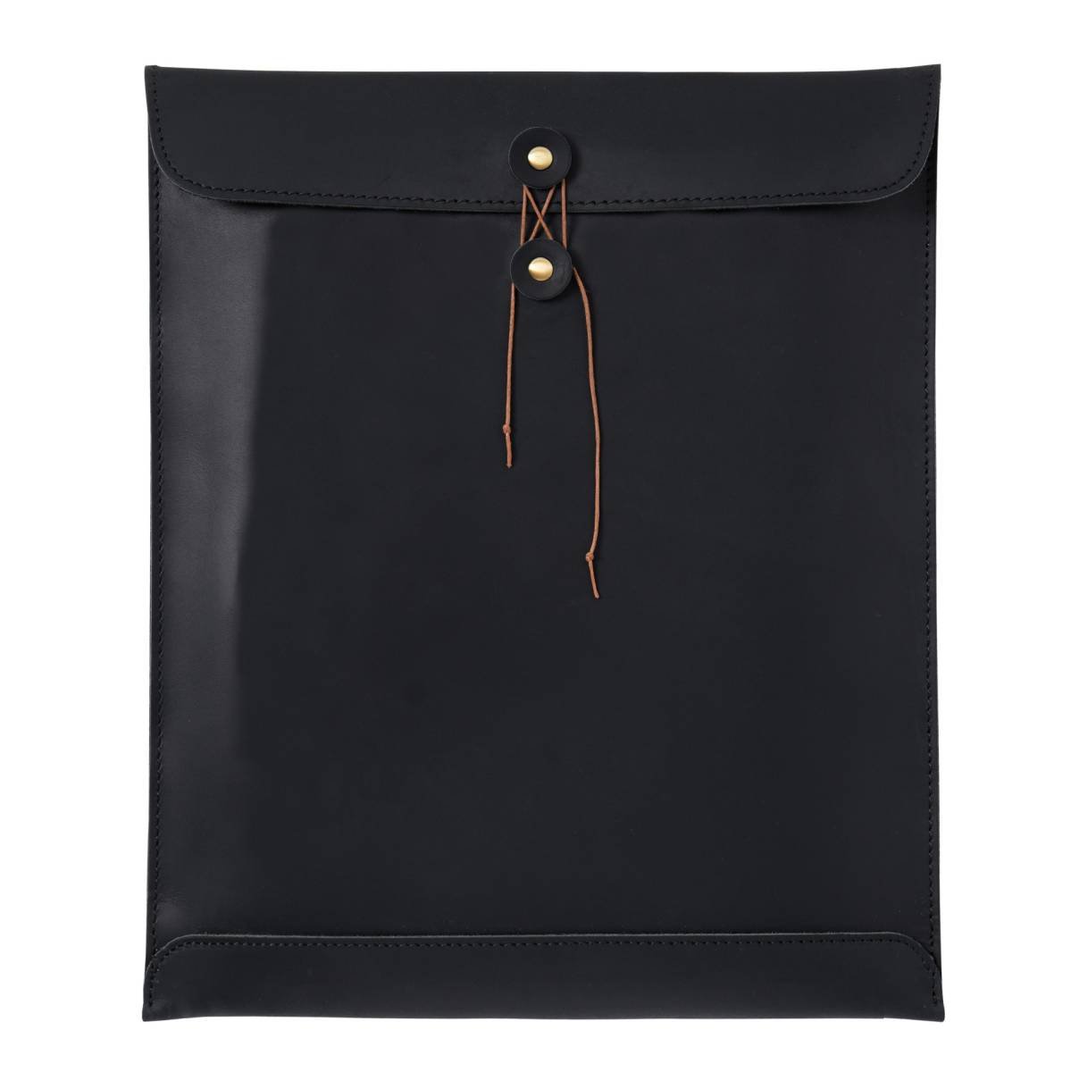 Black Premium Genuine Top Grain Leather A4 Document Folder - Vintage Handcrafted Portfolio Bag & File Organizer for Business and Office