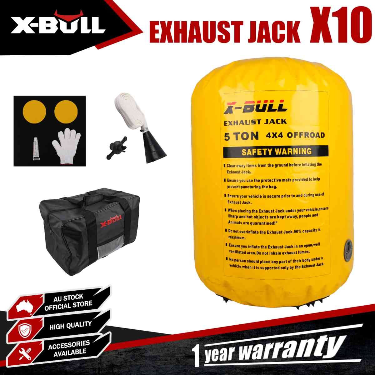 X-BULL Exhaust Jack Recovery Jack Air Bag Multi Layer Truck Rescue Kit 4x4 4WD 10 Units