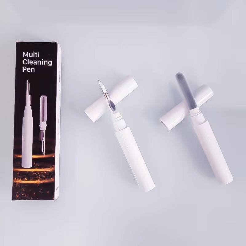 3-in-1 White Bluetooth Earbuds Cleaning Pen (2-Pack) - Soft Brush & Metal Tip for Deep Crevice Cleaning