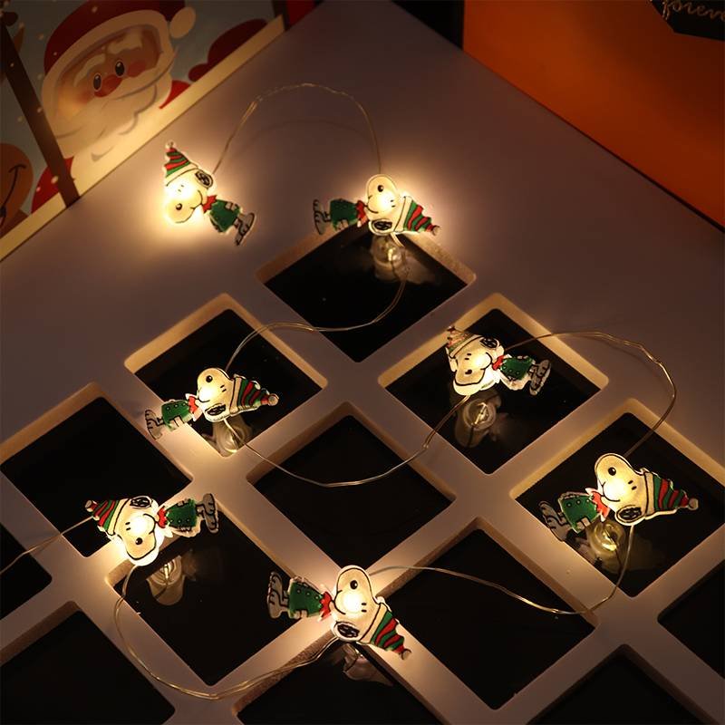 2m 20 LED Christmas Snoopy String Lights with 2x AA Battery Box