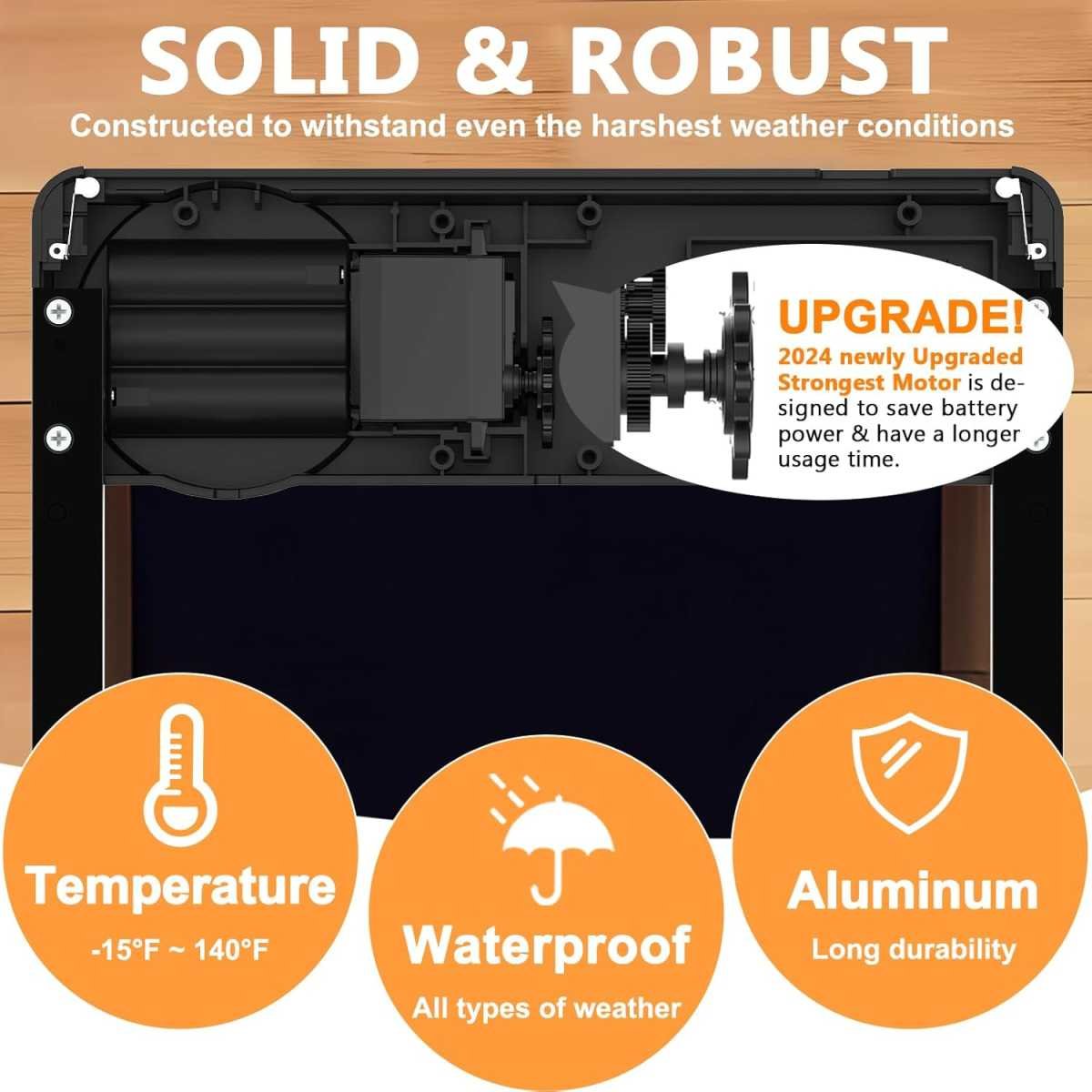CARLA HOME Automatic Chicken Coop Door Opener with Timer Control, Anti-Pinch Protection, LCD Display & Battery Powered for Backyard Chickens