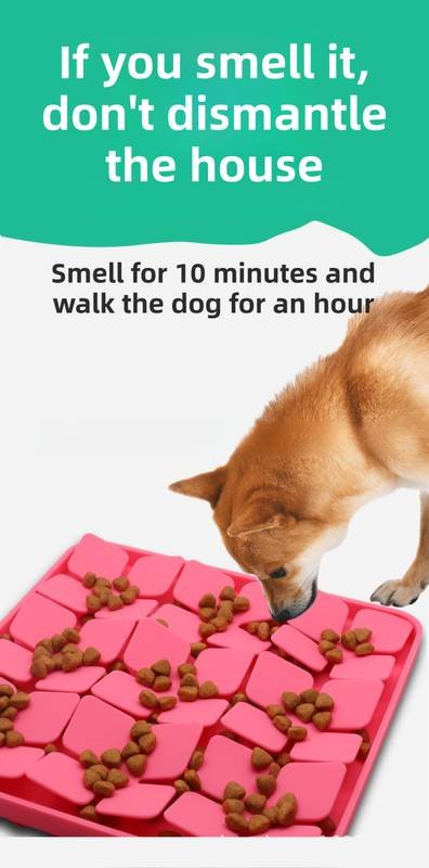 Green Food-Grade Silicone Pet Lick Mat for Perfect Distraction - 3D Textured Slow Feeder & Dental-Cleanner with Powerful Suction