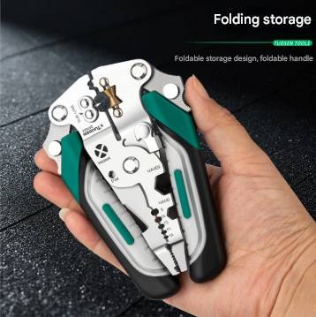 Multi-Function Wire Stripper and Crimper Pliers 210mm All-in-One Electrical Tool for Cutting Stripping and Winding - Ideal for Professional and DIY Use