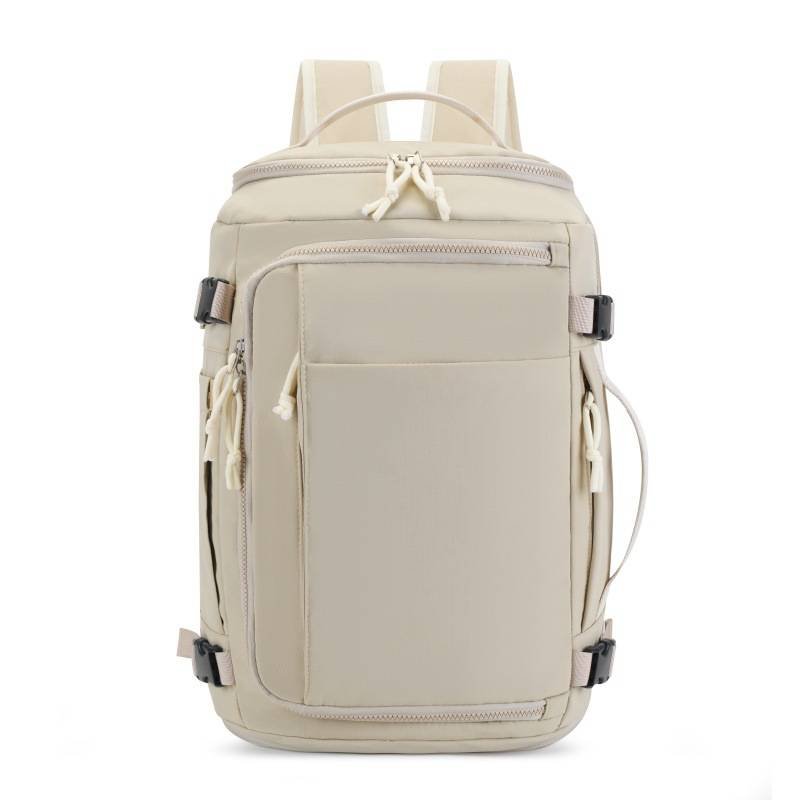 Beige Stylish & Spacious Backpack – Lightweight, Expandable Travel & Daily Use Rucksack (31×20×43cm)