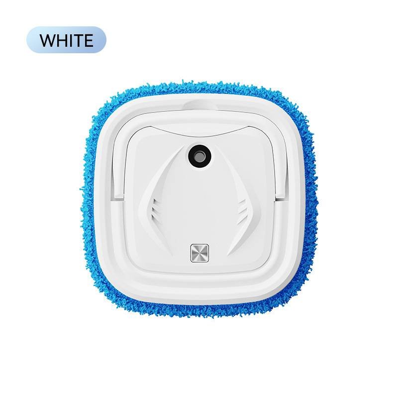 White Smart Robotic Floor Mop with Humidifier Spray - Ultra-Slim Automatic Wet & Dry Floor Cleaner