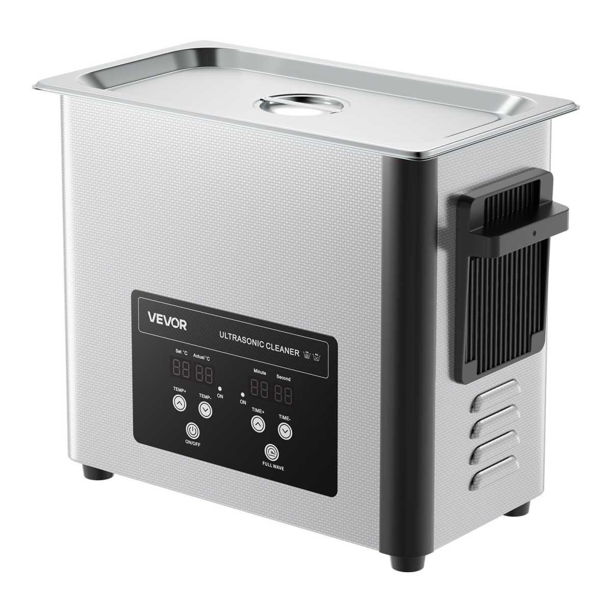 VEVOR 6L Ultrasonic Cleaner, Professional Ultrasonic Cleaner Machine with Cleaning Basket & Digital Display, 120W Stainless Steel 40kHz Cleaning Machine for Watches, Razors, Jewelry, Coins and More