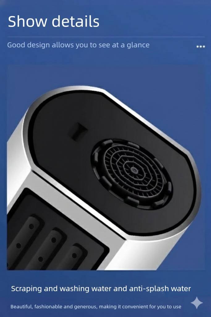 Waterfall Kitchen Tap Extender 4 Spray Modes 360 Swivel Faucet Aerator Flying Rain Nozzle High Pressure Sink Attachment Universal Fit Chrome Finish