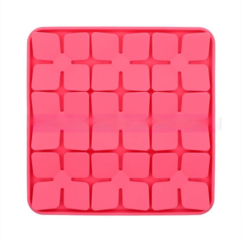 Pink Food-Grade Silicone Pet Lick Mat for Perfect Distraction - 3D Textured Slow Feeder & Dental-Cleanner with Powerful Suction