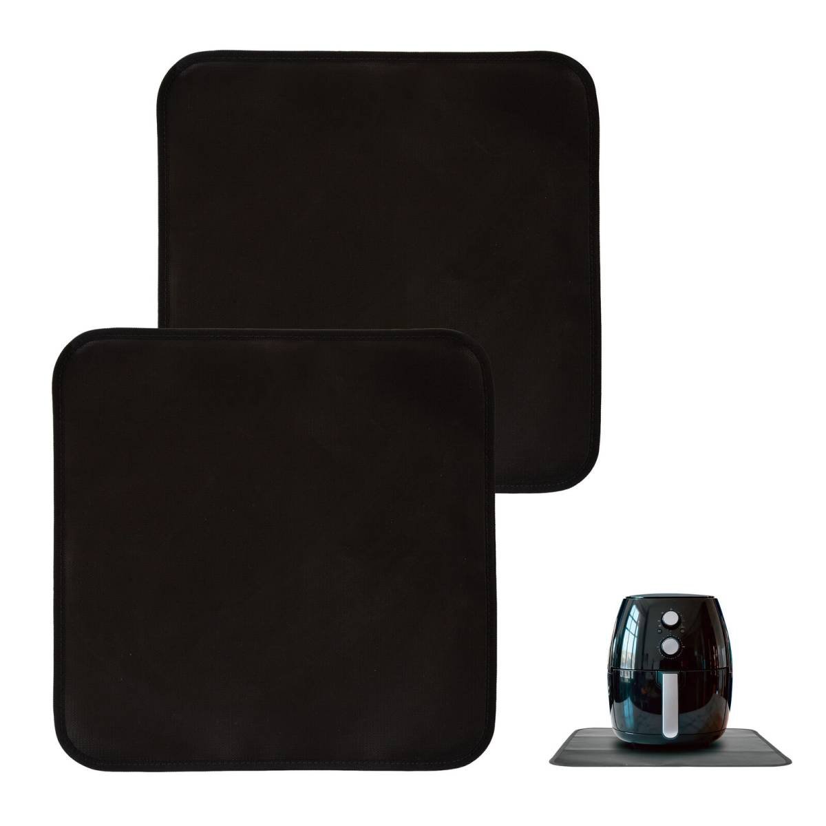 Non Slip Heat Resistant Air Fryer Benchtop Protector Mats, 2 Pack, 40cm x 40cm