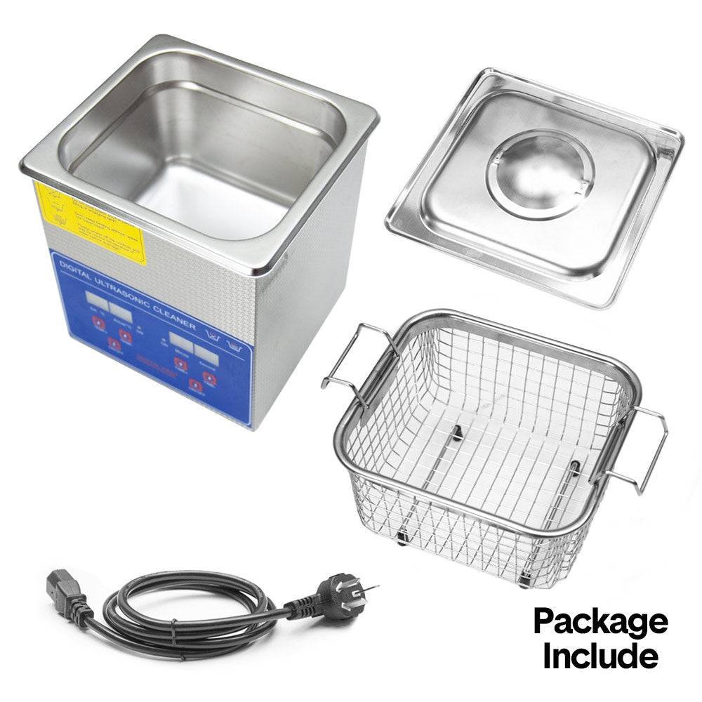 2L Ultrasonic Cleaner Lab-Grade Stainless Steel Ultrasonic Cleaning Machine Digital Heating Timer and Basket for Home and Commercial Jewellery Eyeglass