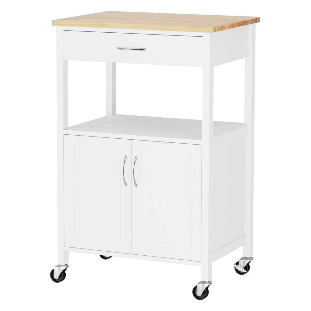 Artiss Kitchen Island Trolley Rolling Serving Cart Storage Drawer Cupboard 60cm