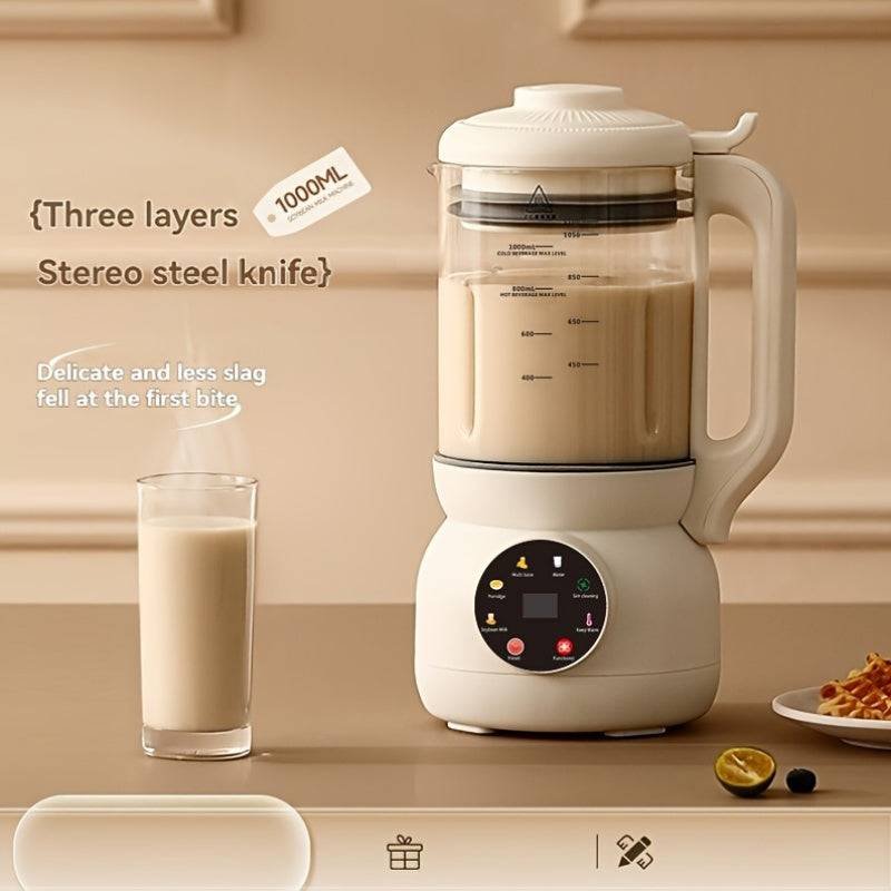 Automatic Nut Milk Maker with Rotating Cleaning Brush