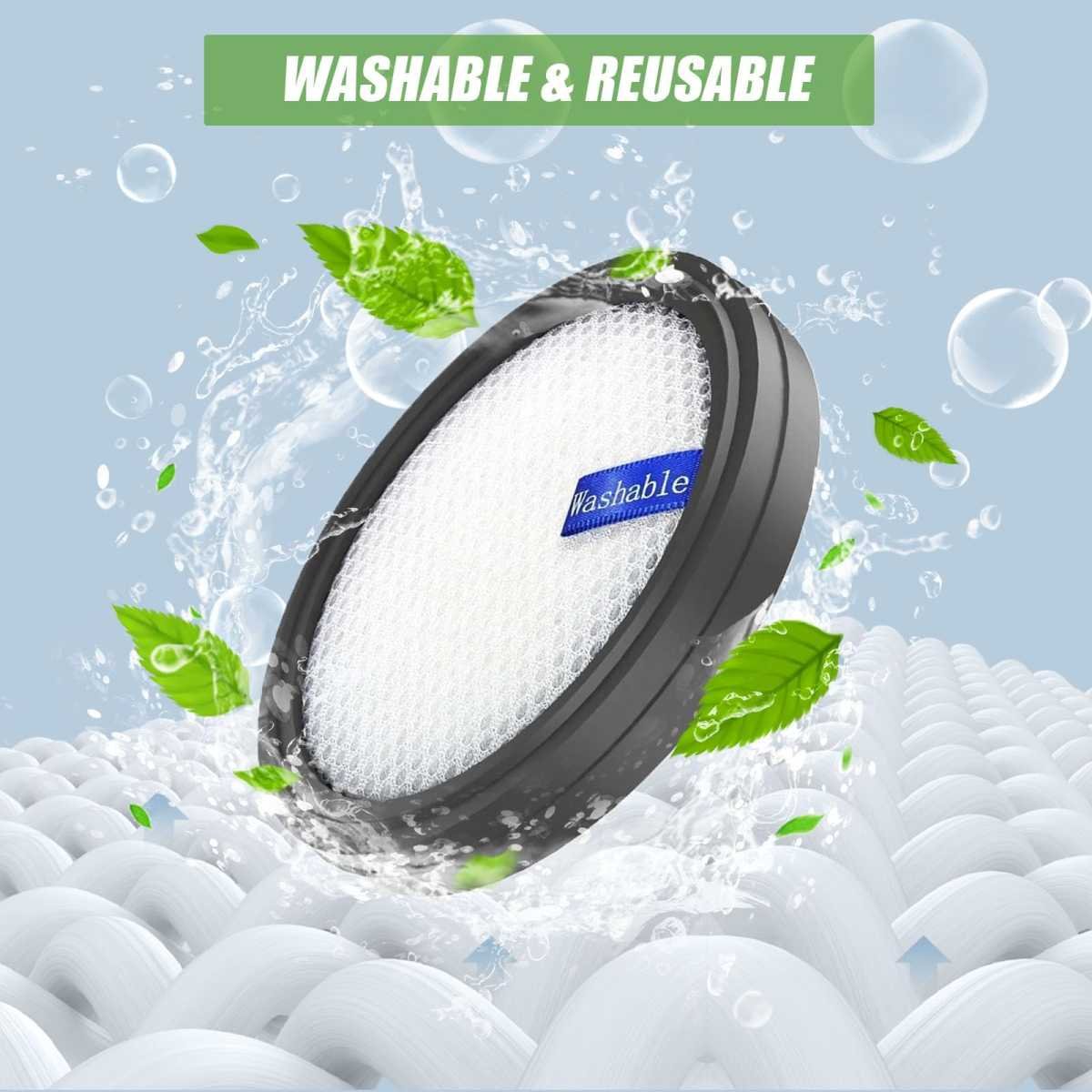 Replacement Filter Compatible with PrettyCare W200 W300 W400 P1 P2 Vacuum Cleaner Washable