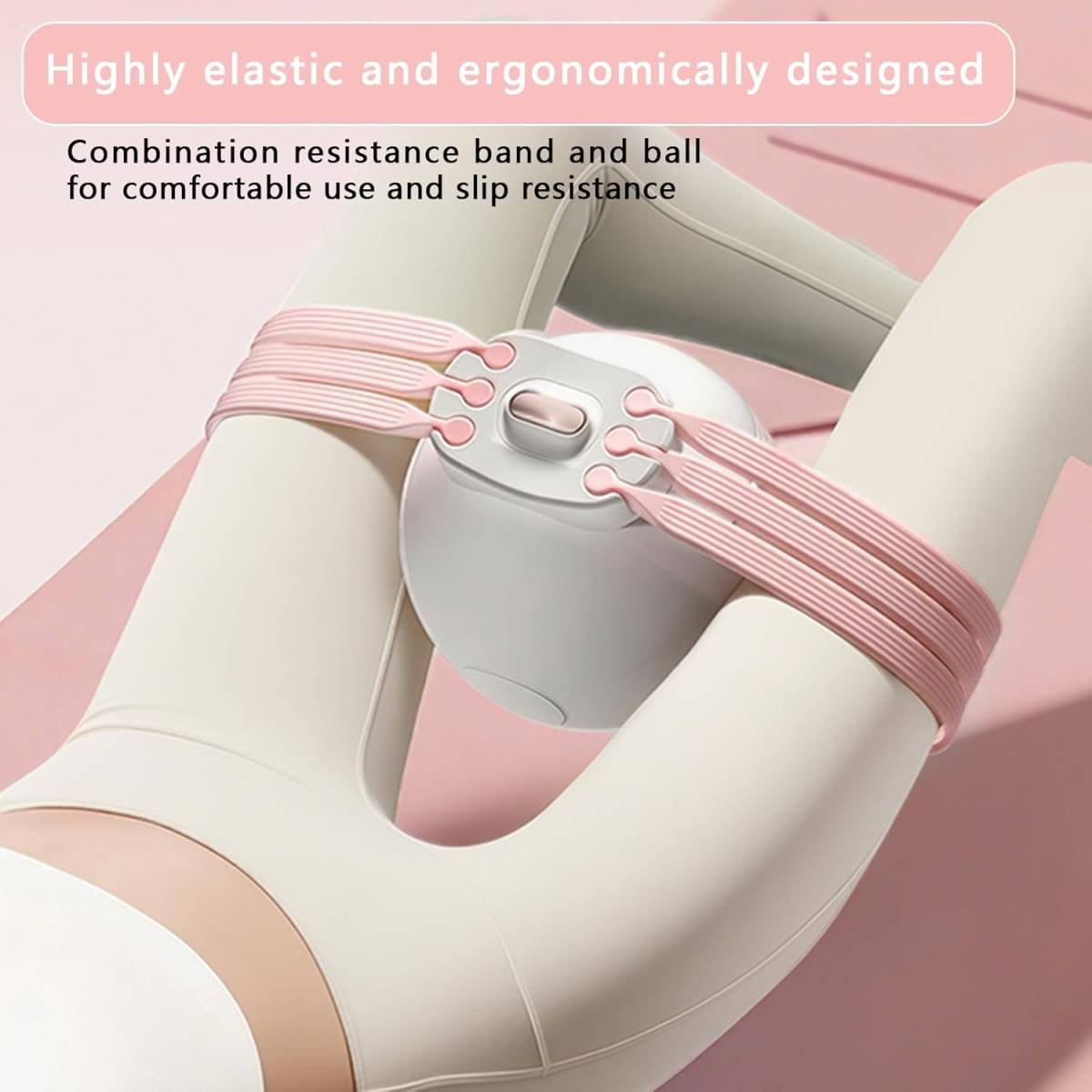 Purple 3-Level Resistance Pelvic Floor & Inner Thigh Trainer - Multi-Function Kegel Exercise Set with 25cm Yoga Ball & 3-Pair Resistance Rope