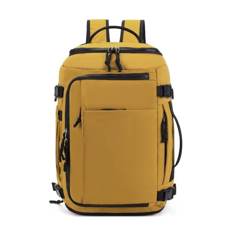 Yellow Stylish & Spacious Backpack – Lightweight, Expandable Travel & Daily Use Rucksack (31×20×43cm)