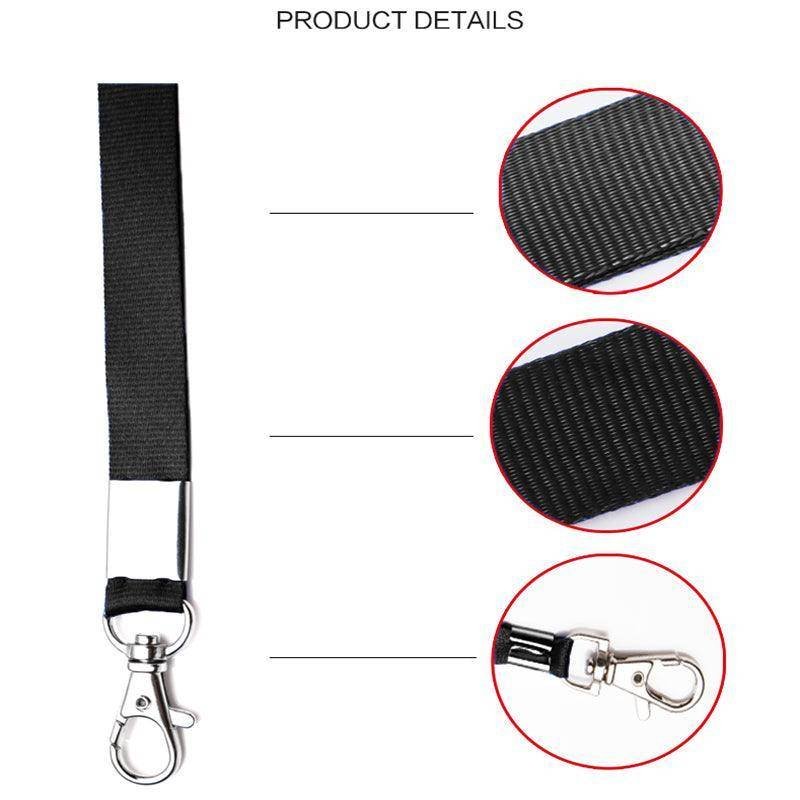Neck Strap with Clip for ID Badge Name Tag Card Holder Lanyard - Black