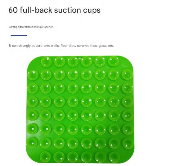 2PCS Green 20 x 20 cm Silicone Pet Lick Mat | Multi-Zone Slow Feeder Pad with Suction Cups | Anxiety Relief Dog & Cat Bowl