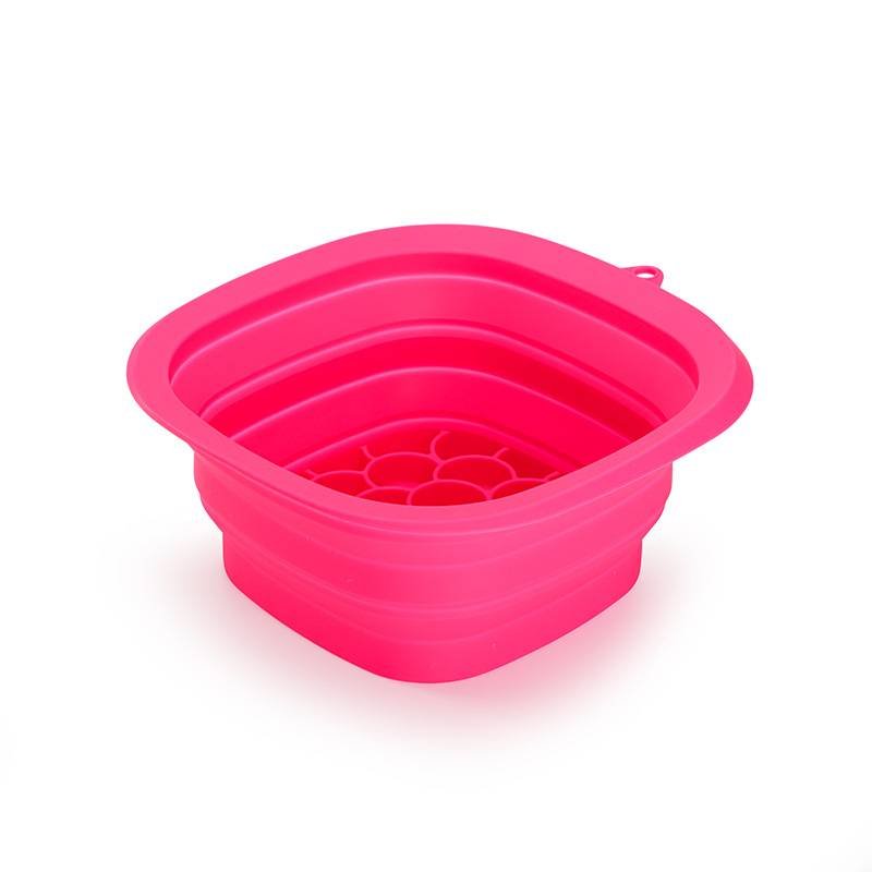 Rose Red Collapsible Silicone Face Ice Basin | Portable Cold Therapy and Beauty Tool | Multi-Use Facial Spa