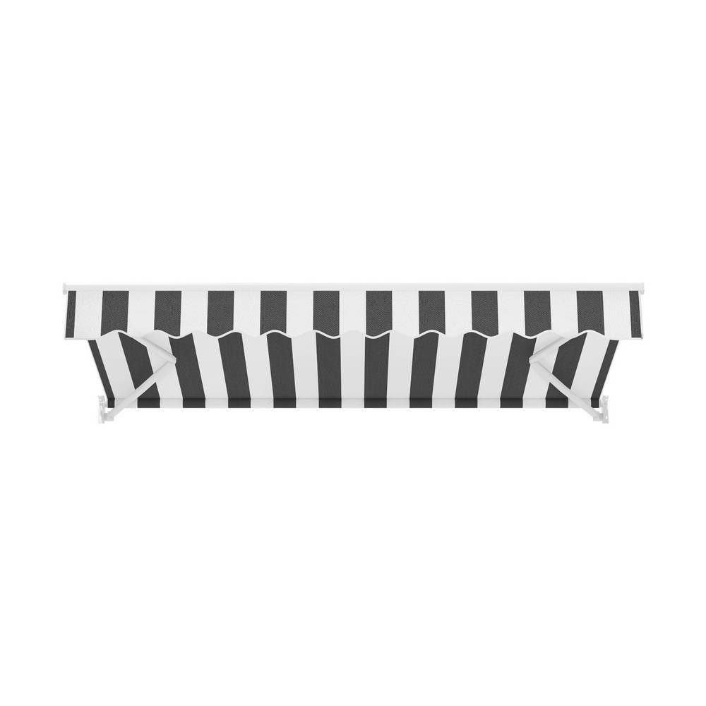 Instahut Retractable Folding Arm Awning Manual Sunshade 2.5Mx2M Grey White