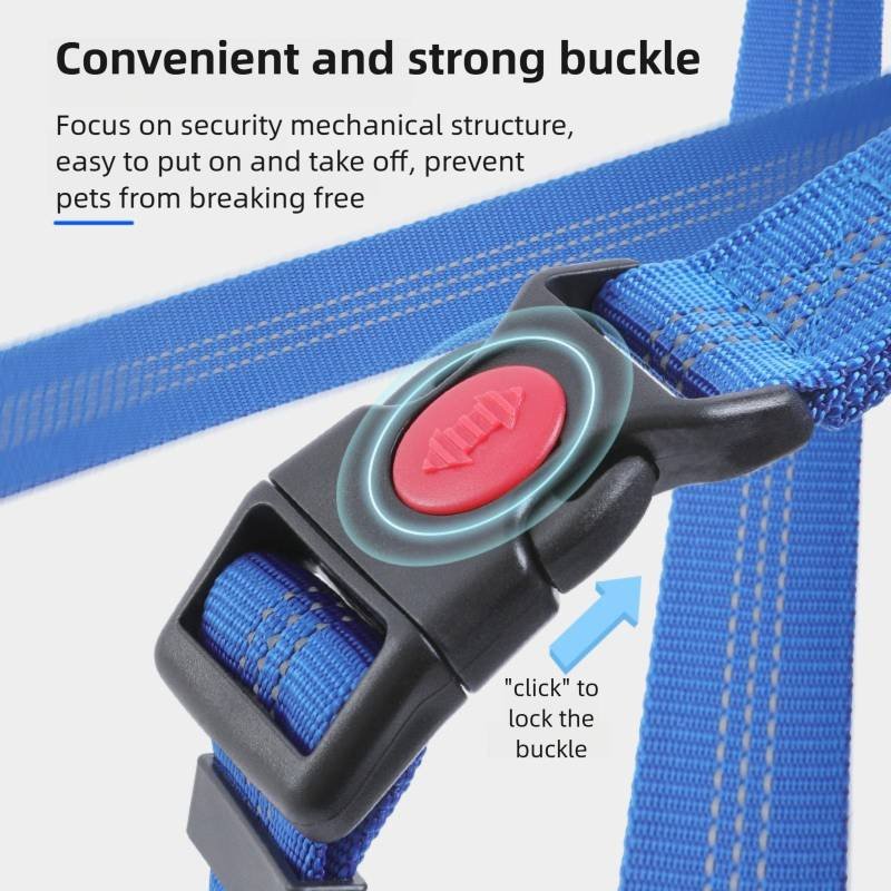 2PC Red Adjustable Dog Car Safety Seat Belt Leash - Anti-Shock Bungee Headrest Restraint with Reflective Stitching & 316 Stainless Steel Clip