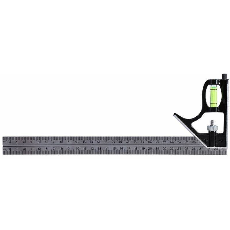 Combination Square 300Mm 12" Heavy Duty Professional Inch/Metric Level & Tool Stainless Steel Metal Carpenter Tool 12"