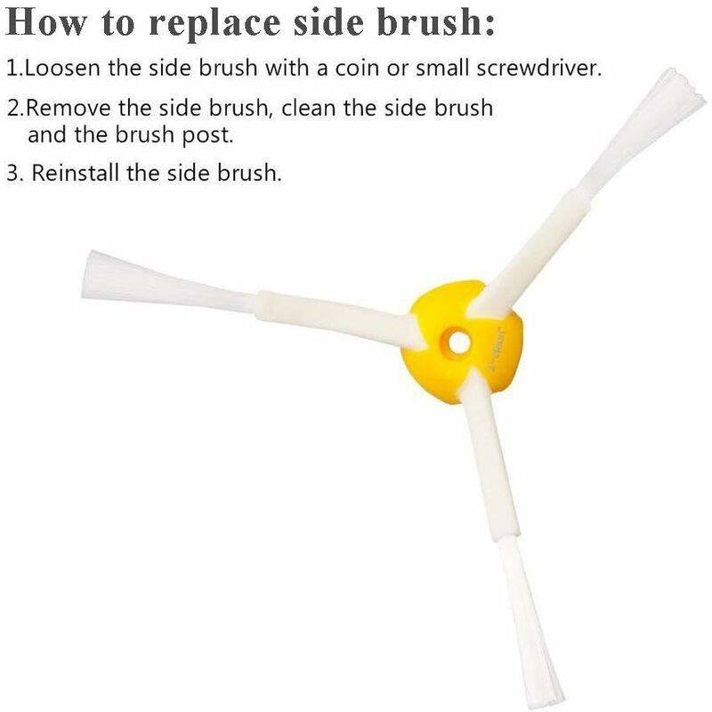Replacement Side Brushes Accessory Kit For Irobot ROomba Series 500,600,700 I-RObot ROomba Side Brushes Kit For ROomba