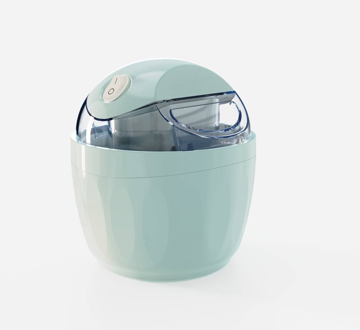 Blue 500ML Compact Electric Ice Cream Maker - Portable Quick Iced Drink Bucket & Soft Serve Machine with Rapid 15-Min Freezing