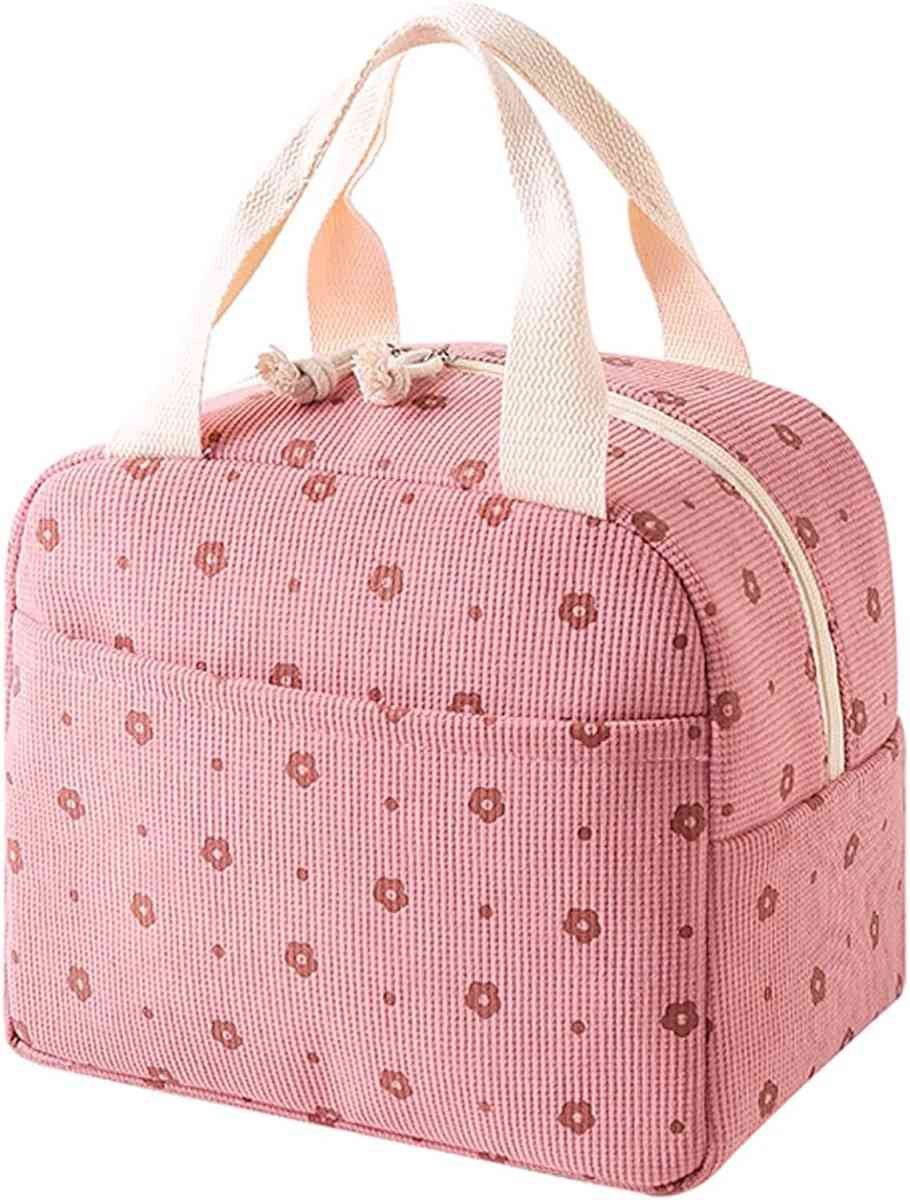 Women's Insulated Lunch Bag - Pink Insulated Bag for Work and School