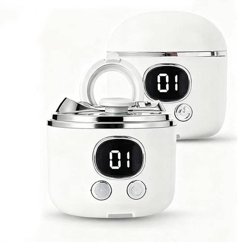 2-in-1 Electric Nail Clipper with Magnifying Glass & LED Light - Automatic Nail Trimmer & Polisher for Babies, Seniors & Adults - Safe USB Rechargeable Manicure Tool with Debris Storage - White