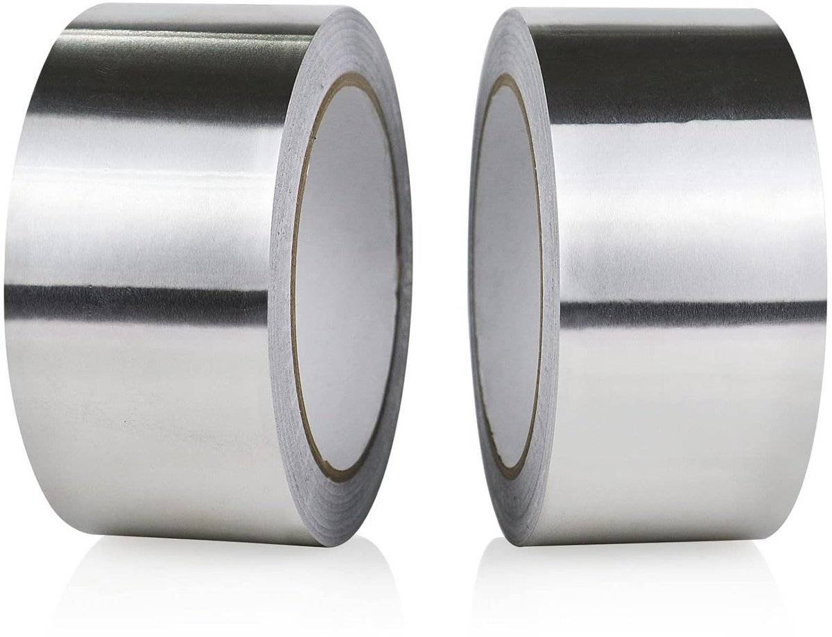 2 pcs - Aluminum adhesive tape - Aluminum foil tape - sealing tape - aluminum foil - insulation tape - Aluminum tape - heat resistant - waterproof - 5cm x 5m - for kitchen, bathroom, electrician, metal surface