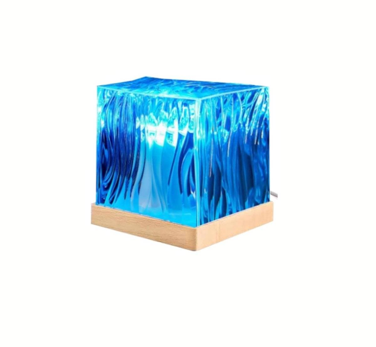 Table lamp - Night light - Northern Lights projector - Northern Lights lamp - Crystal table lamp - LED crystal table lamp - Wave table lamp - Color changing - For bedroom and living room