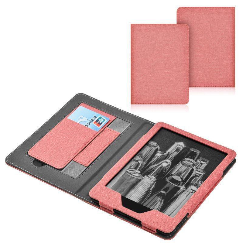 Lainergie Case for Kindle Paperwhite 7"/6.8" (12th/11th Gen, 2024/2021) , Slim PU Shell Cover with Stand, Hand Strap, Auto-Wake/Sleep Feature Not for TCL, Pink