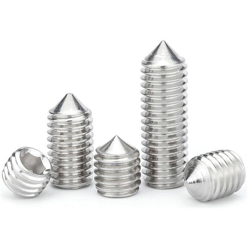 M6 Conical Grub Screws Stainless Steel Hexagon Grub Screws Allen Fasteners Point Screws M6×20Mm,20 pcs